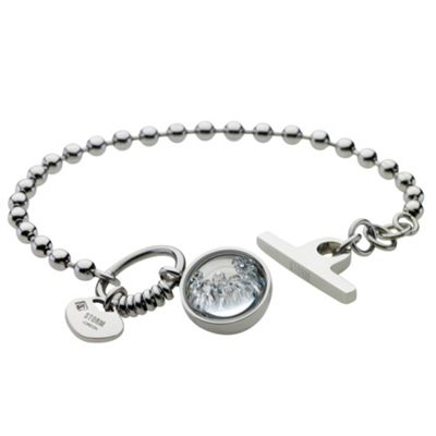 Ladies silver crystal set bracelet